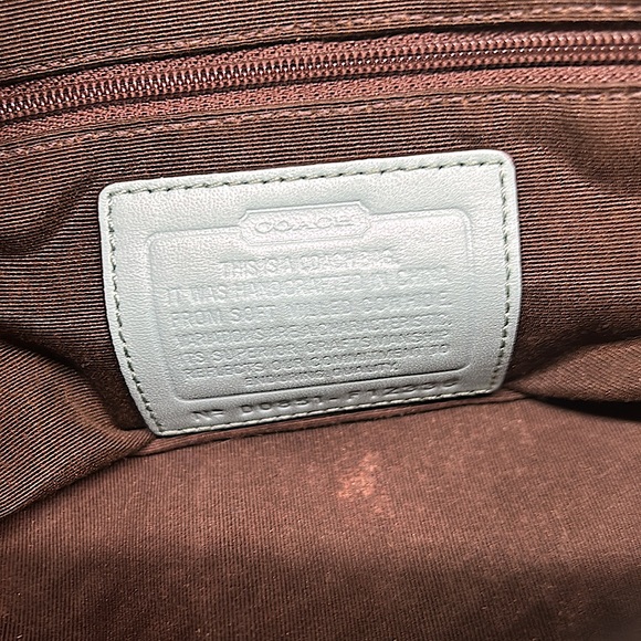 Coach Robin’s Egg Light Blue Pebbled Leather Hobo Bag Purse 🌸🌸 - Picture 8 of 13